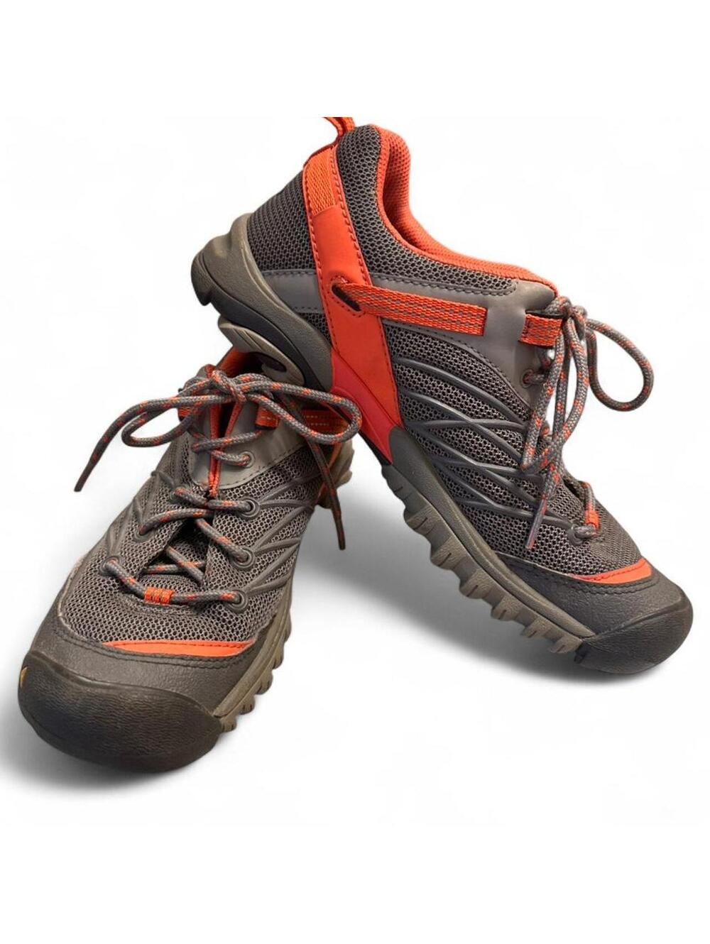 KEEN Marshall Trail Hiking Shoes Women 7.5 Gray Orange Outdoor Sneakers